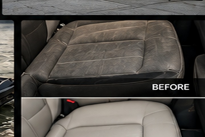 Before & After vehicle detailing visual